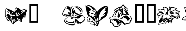 KR Beautiful Flowers font preview